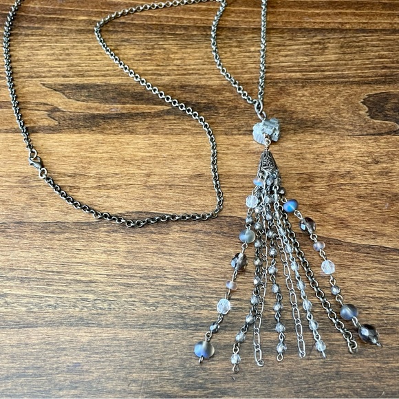 Julio Designs Polka Necklace | Handmade | Long Necklace | Layering Necklace - Picture 3 of 10